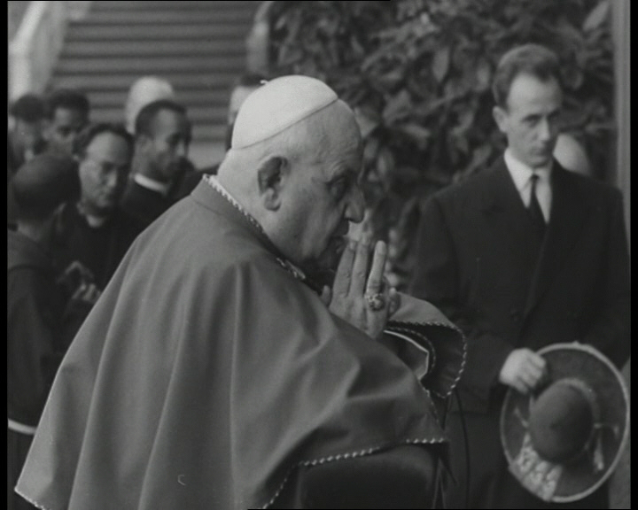 Pope John XXIII prays in the Vatican Grottos.